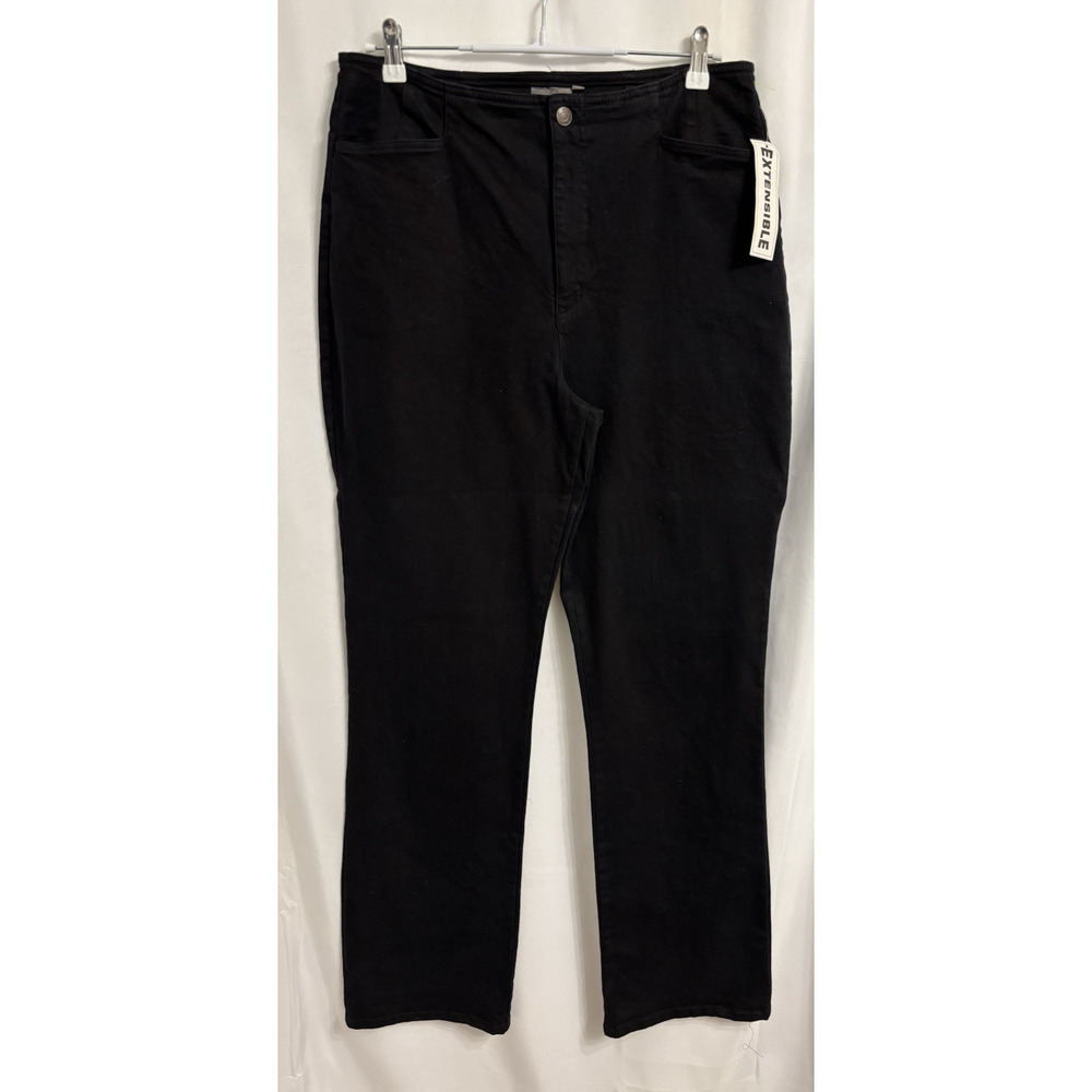 Norm Thompson‎ Vintage Women's 14 Black Pants High Waisted Stretch Slimming Sexy